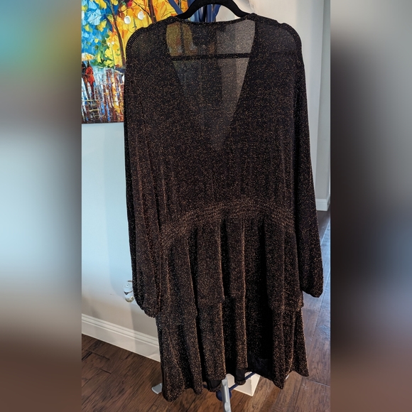 Michael Kors Black and Sparkling Gold Breezy Party dress - Picture 3 of 5